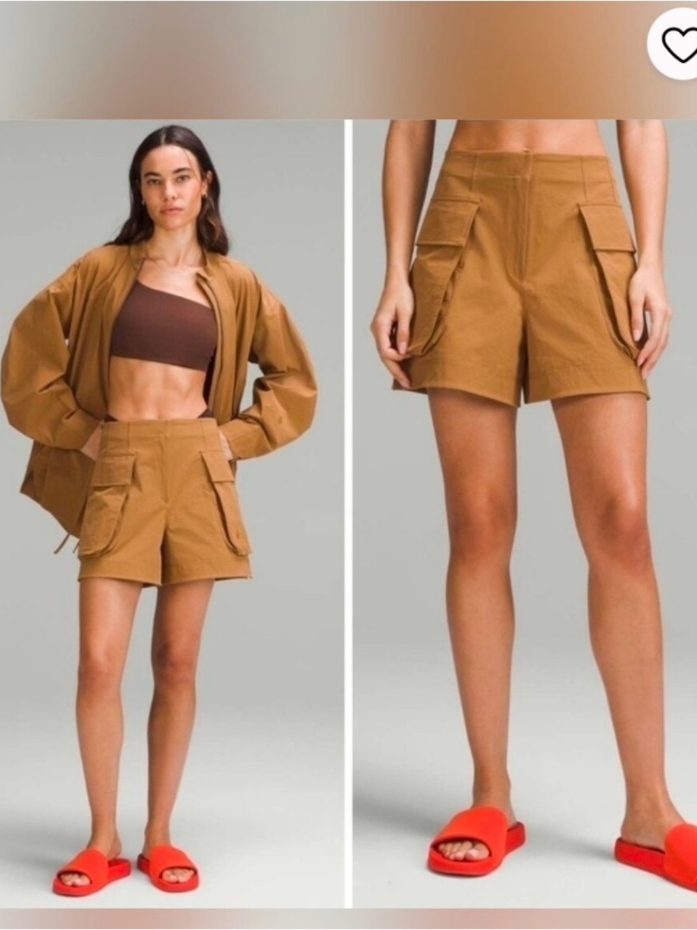 lululemon athletica Brown Cargo Shorts